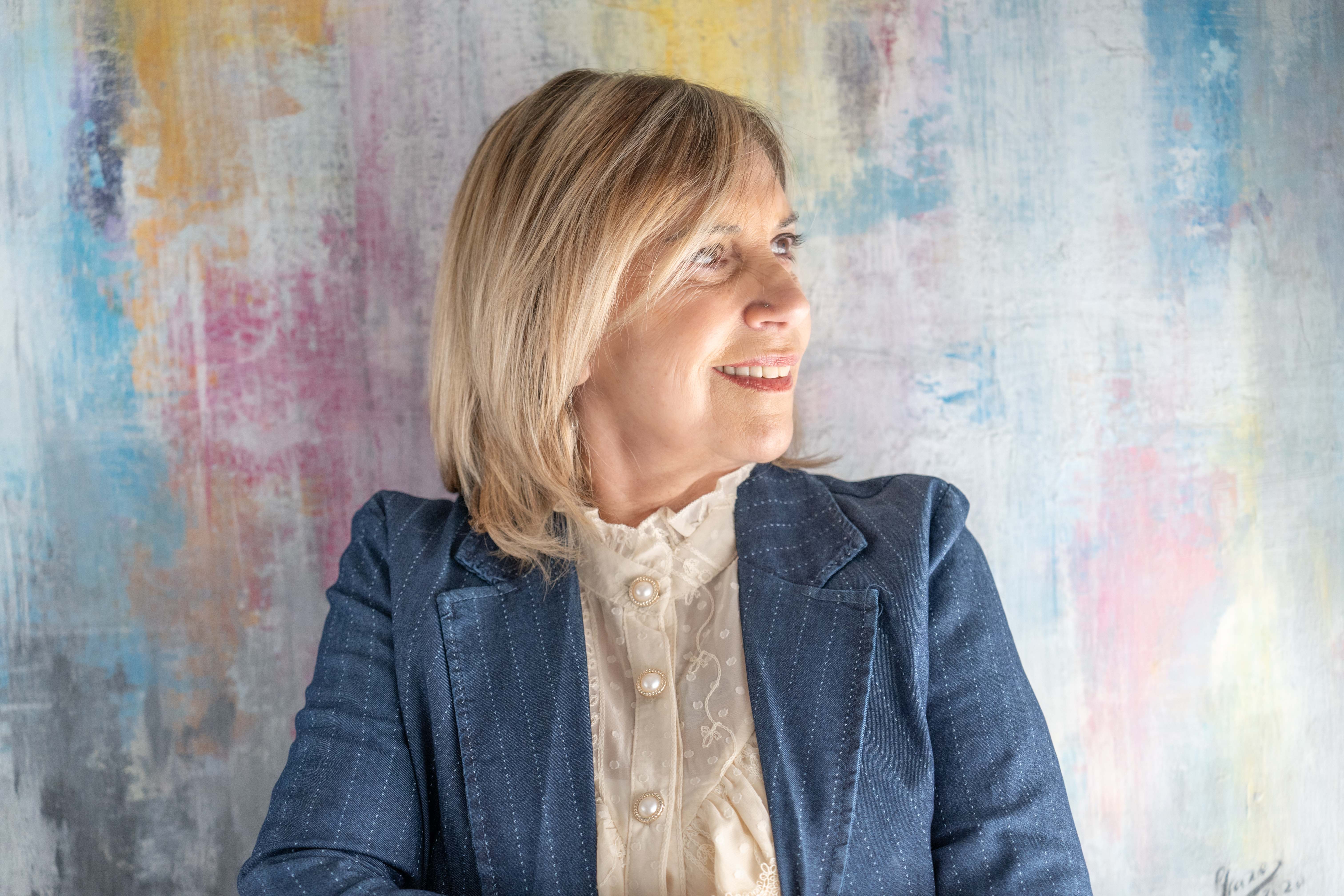 Graciela Álvarez trabajando